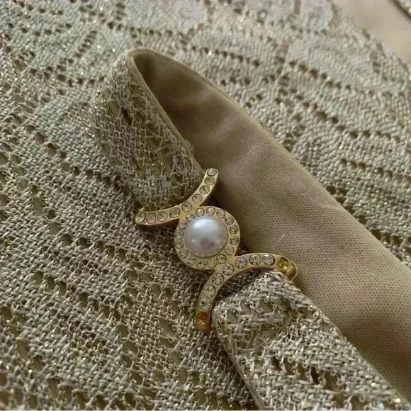 Bari Jay Women's Formal Vintage Evening Gold Sequin Dress Size 7/8 - Picture 4 of 10